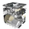 Whirlpool W7IHT40T Einbau-Geschirrspüler, 15 Maßgedecke, 8 Programme, 6th Sense, dritter Korb, automatische Türöffnung