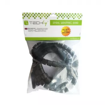 Techly Kabelmanagement 2,5 m, schwarz