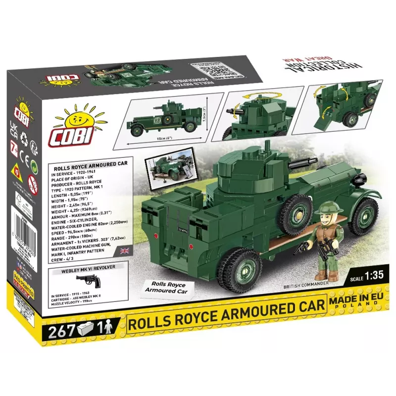 COBI 2988 Rolls-Royce Armoured Car 1920 Pattern Mk I Klemmbaustein-Set