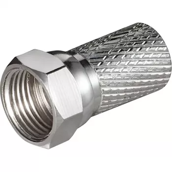 GOOBAY F-Stecker 7mm, Silber
