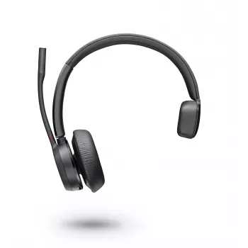 Poly Voyager 4300 UC Series 4310 für Microsoft Teams - Kabelloses Bluetooth On-Ear-Headset mit Noise-Cancelling-Mikrofon - Schwarz