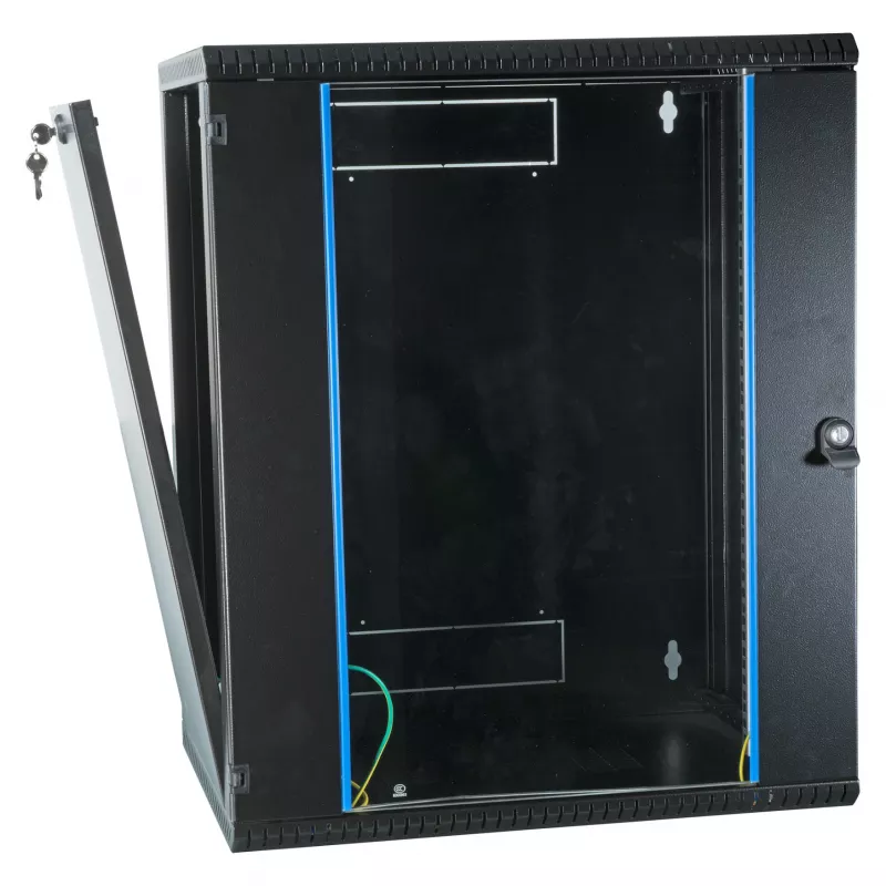 EFB 19 inch Wandgehäuse 18U, fest, 1-teilig, RAL 9005, Tiefe 600 mm