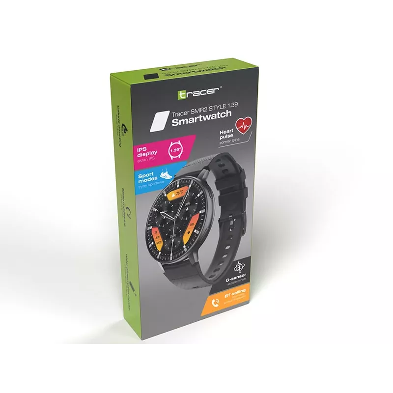 TRACER Smartwatch SMR2 Style 1.39in AMOLED Schwarz