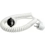 Bachmann Spiralkabel H05VV-F 3G1,5mm² 0,5m Weiß CEE7/7
