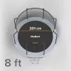 REBEL Active Trampoline PRO 8ft/244cm mit Sicherheitsnetz und Leiter