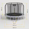 REBEL Active Trampoline PRO 8ft/244cm mit Sicherheitsnetz und Leiter