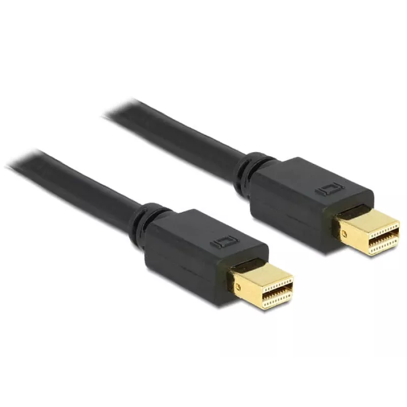 Delock 83473 Mini-DisplayPort-Kabel, Mini DisplayPort (M) auf Mini DisplayPort (M), 1 m, Schwarz