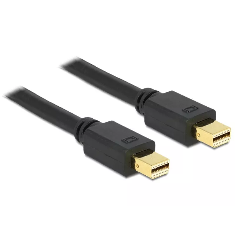 Delock 83473 Mini-DisplayPort-Kabel, Mini DisplayPort (M) auf Mini DisplayPort (M), 1 m, Schwarz