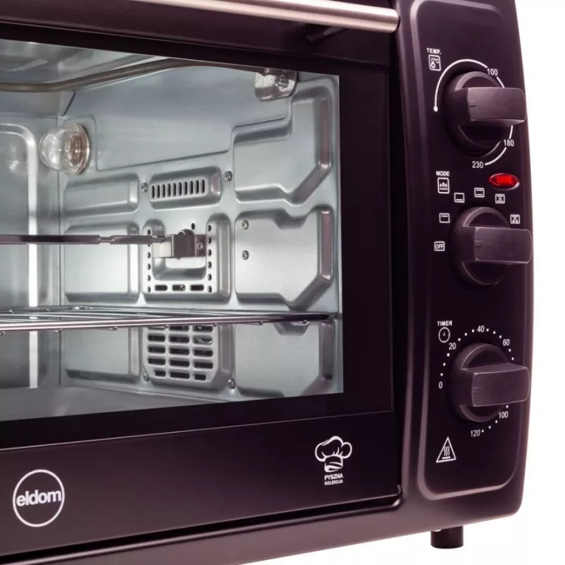 ELDOM PR500 Backofen 48L 2000W Schwarz/Silber