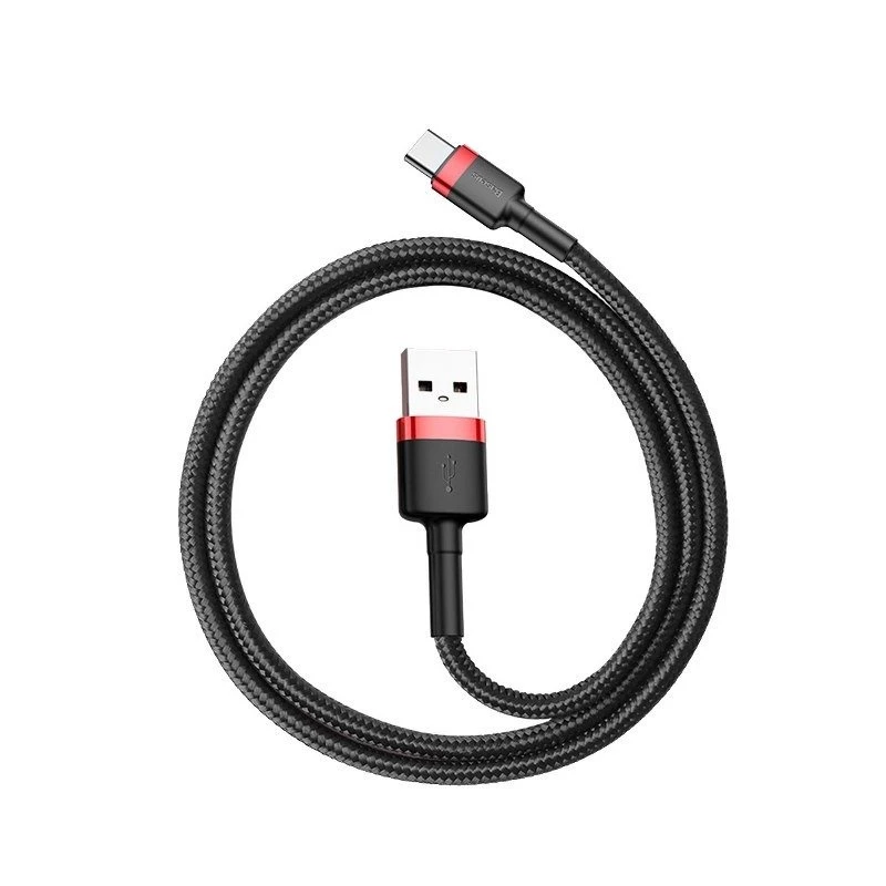 Baseus Cafule USB-A auf USB-C Kabel 0,5m 3A Rot/Schwarz