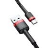 Baseus Cafule USB-A auf USB-C Kabel 0,5m 3A Rot/Schwarz
