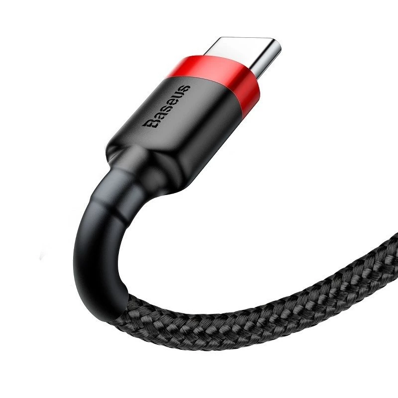 Baseus Cafule USB-A auf USB-C Kabel 0,5m 3A Rot/Schwarz