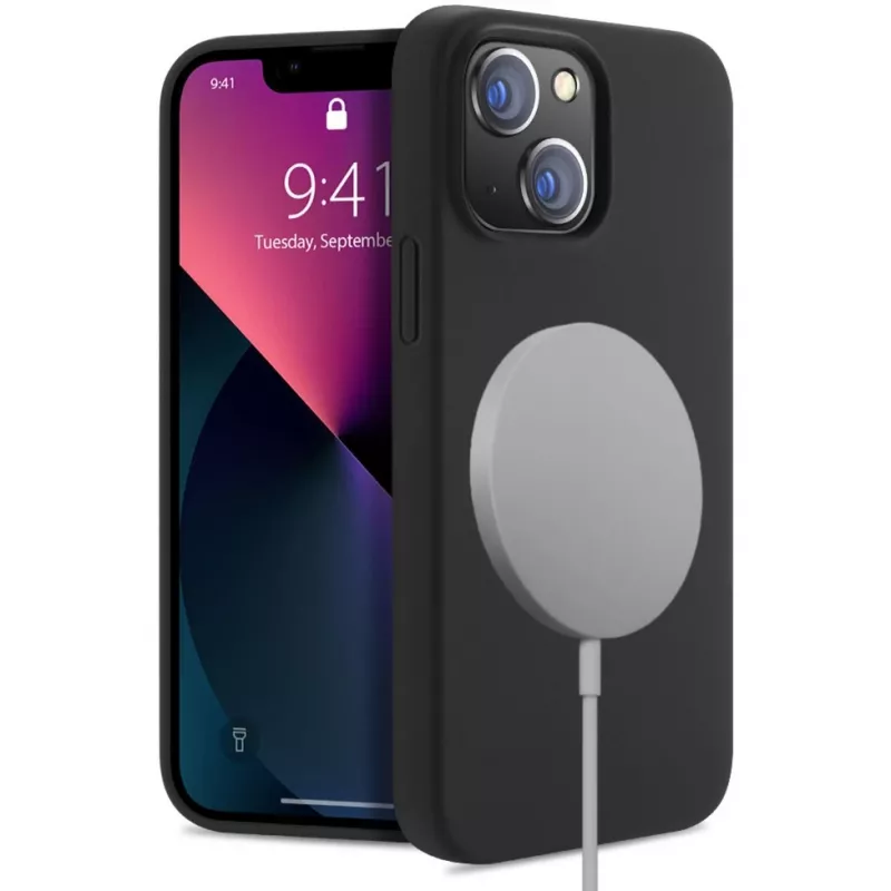 NEVOX StyleShell Shock Case für iPhone 16, Schwarz, MagSafe-kompatibel