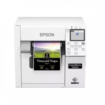 Epson ColorWorks D3800e Farbetikettendrucker, Inkjet, USB, Ethernet, Weiß