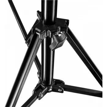 Walimex Pro GN-806 215cm Leuchtenstativ - Faltbares kompaktes Aluminium-Leuchtenstativ, Höhe 57-215 cm, Traglast 5kg, für Fotostudio mobiles Video Blitz Softbox Ringlicht mit Tasche + Adapter, Schwarz (1021424)