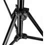 Walimex Pro GN-806 215cm Leuchtenstativ - Faltbares kompaktes Aluminium-Leuchtenstativ, Höhe 57-215 cm, Traglast 5kg, für Fotostudio mobiles Video Blitz Softbox Ringlicht mit Tasche + Adapter, Schwarz (1021424)
