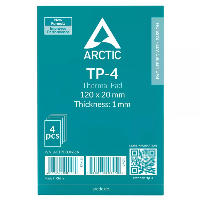 ARCTIC Wärmeleitpad ATP-4 120x20mm 1mm 4er-Pack Grau
