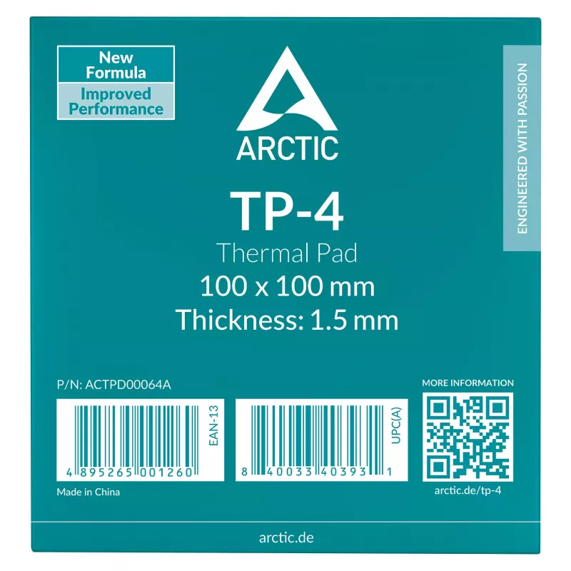 ARCTIC Wärmeleitpad ATP-4 100x100mm 1,5mm grau