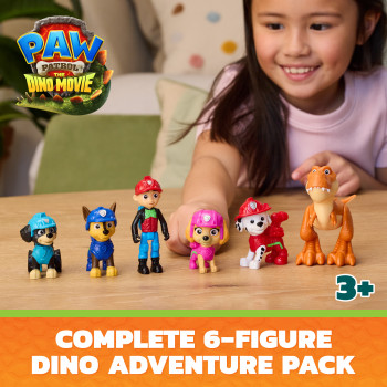 SPINMASTER Paw Patrol: Der Dino Film – Dino Abenteuer Figuren-Geschenkset, 6er-Pack