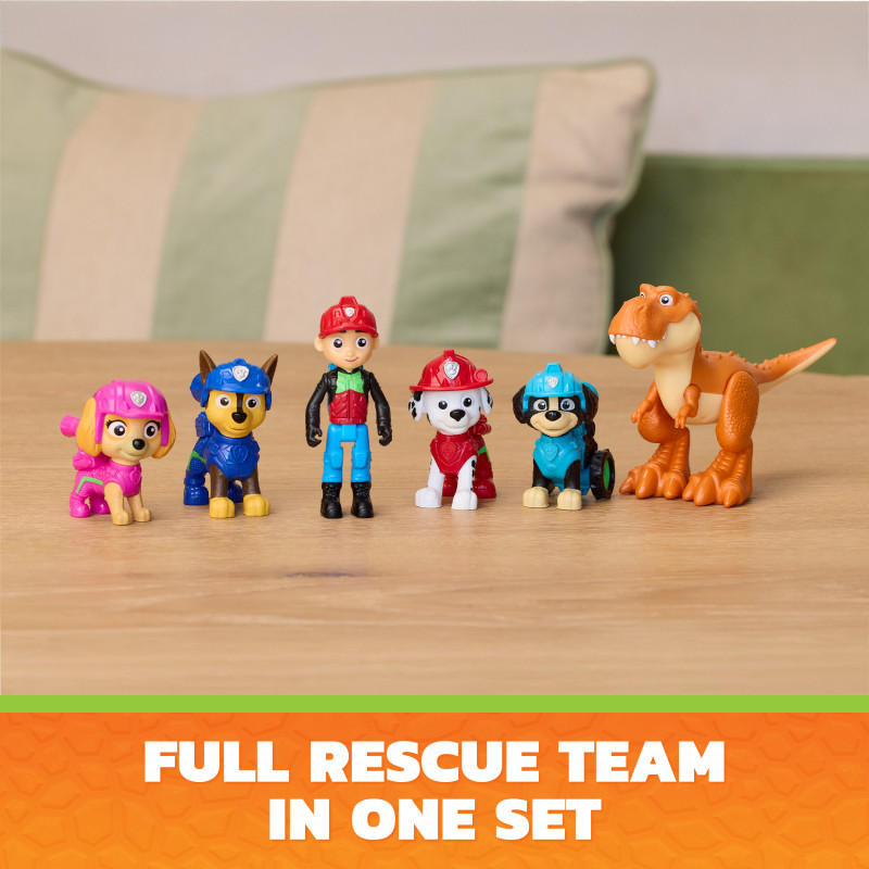 SPINMASTER Paw Patrol: Der Dino Film – Dino Abenteuer Figuren-Geschenkset, 6er-Pack