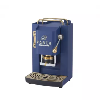 Faber Pro Deluxe 3.0 ESE-Pad-Kaffeemaschine, Marineblau/Messing