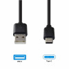 Emporia DATA-TC-GNG-B USB-A auf USB-C Kabel 1 m Schwarz