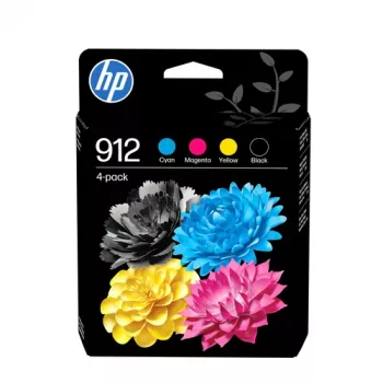 HP 912 Combo Pack, 4-Pack, Schwarz/Cyan/Magenta/Gelb (6ZC74AE)