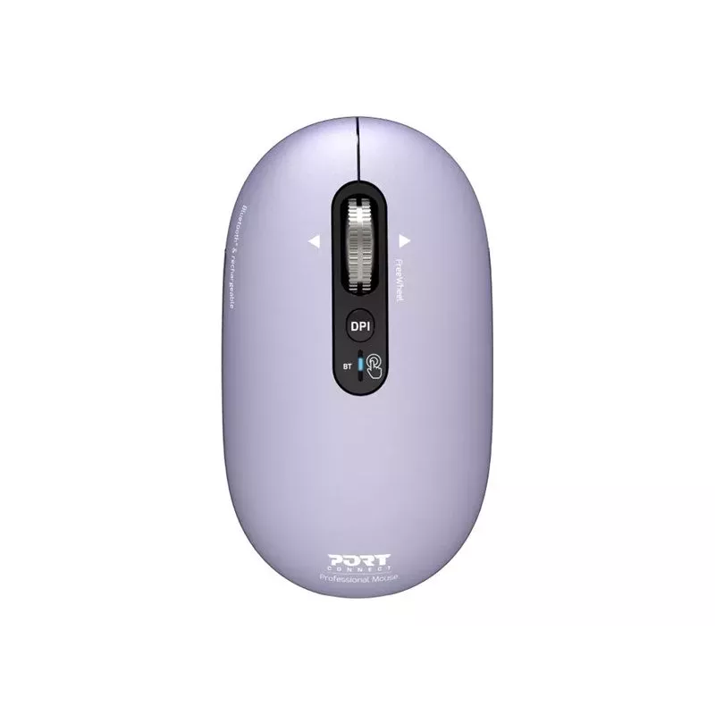 PORT Designs Pure MAC wiederaufladbare Bluetooth-Maus, Iris (Lavendel)