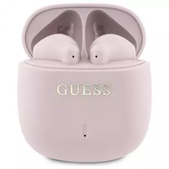 Guess Printed Classic Logo – Bluetooth-TWS-Kopfhörer + Ladeetui (Pink)