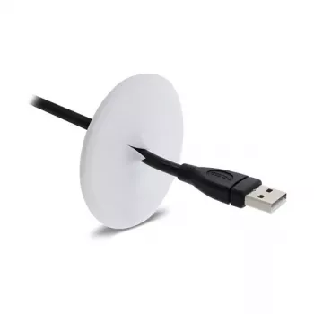 Delock Silikon-Kabeldurchführung rund Ø 65 mm für Wand- / Tischmontage Weiß