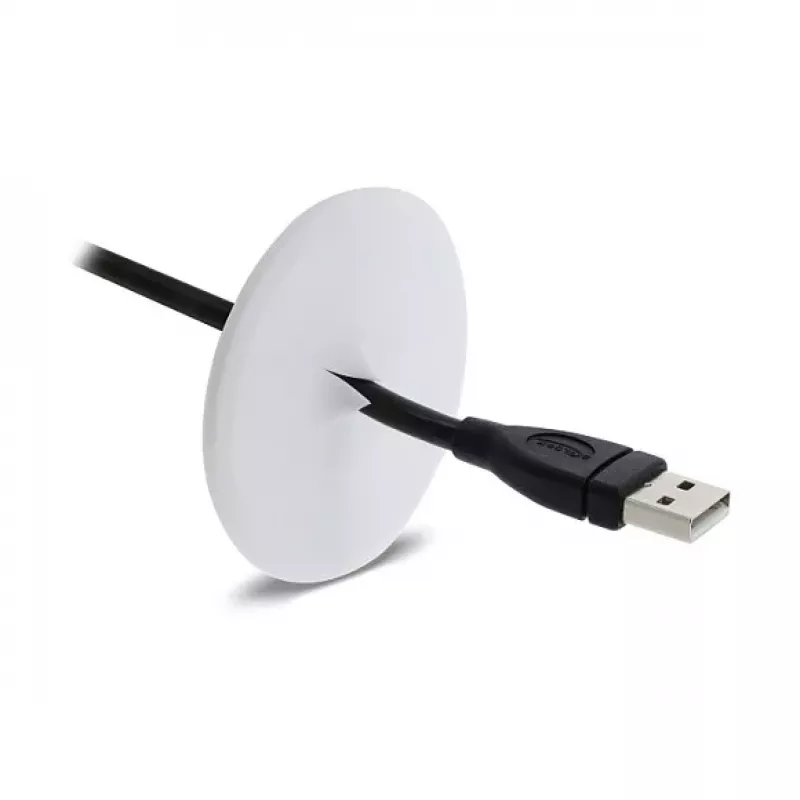 Delock Silikon-Kabeldurchführung rund Ø 65 mm für Wand- / Tischmontage Weiß
