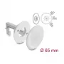 Delock Silikon-Kabeldurchführung rund Ø 65 mm für Wand- / Tischmontage Weiß