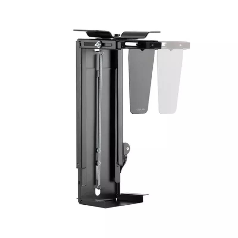 LogiLink EO0030 Drehbare PC-Halterung unter dem Schreibtisch mit Schnellverschluss, Schwarz, max. 10 kg