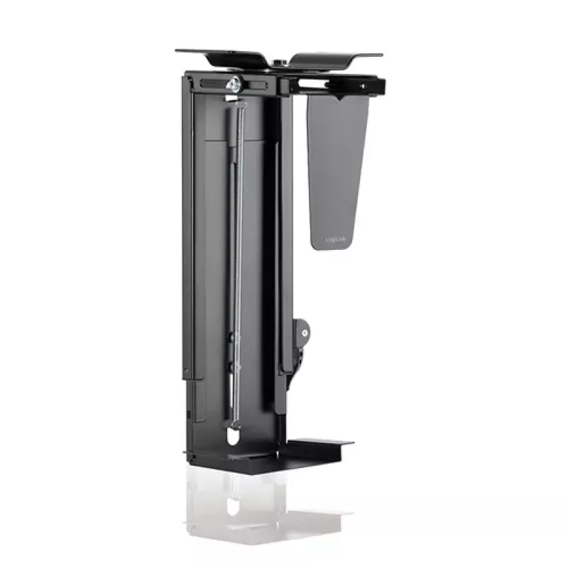 LogiLink EO0030 Drehbare PC-Halterung unter dem Schreibtisch mit Schnellverschluss, Schwarz, max. 10 kg