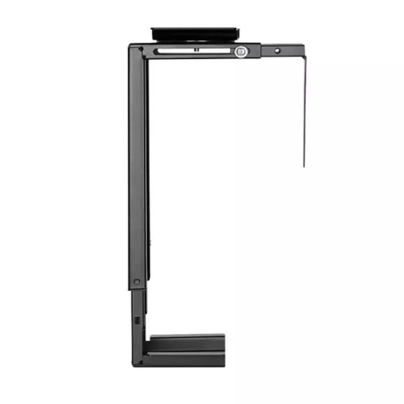 LogiLink EO0030 Drehbare PC-Halterung unter dem Schreibtisch mit Schnellverschluss, Schwarz, max. 10 kg