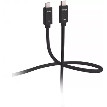 ShiverPeaks Flexline FL31-77155 Thunderbolt 4 Kabel - USB-C Stecker auf USB-C Stecker - 1,5 m - Schwarz - Goldkontakte - 40 Gbit/s