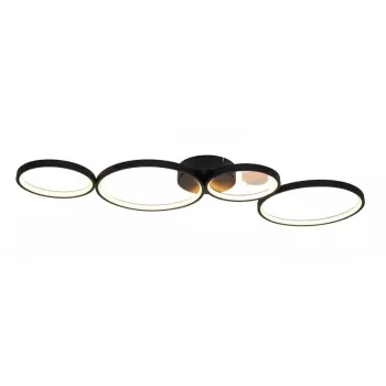 Ajacco CL21008C-4 LED-Deckenleuchte, 36W, 3000K, Schwarz