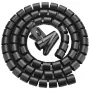 UNITEK Spiralkabel-Organizer, 25m, 22mm Durchmesser, Schwarz