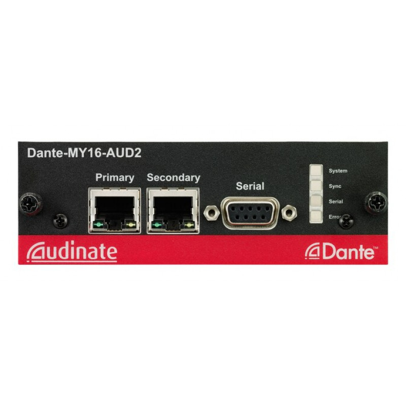 Yamaha Dante-MY16-AUD2 - Dante Interface Card 16 Channel Digital In/Out, 2x RJ-45, 24-bit