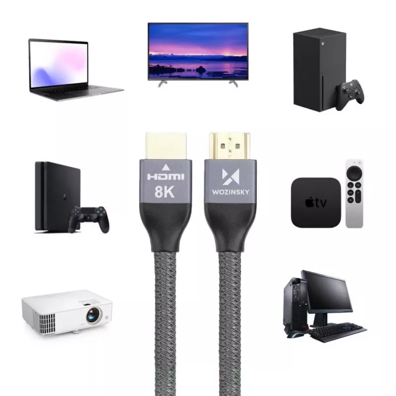 Wozinsky HDMI 2.1 8K Kabel, 1 m, silber (WHDMI-10)