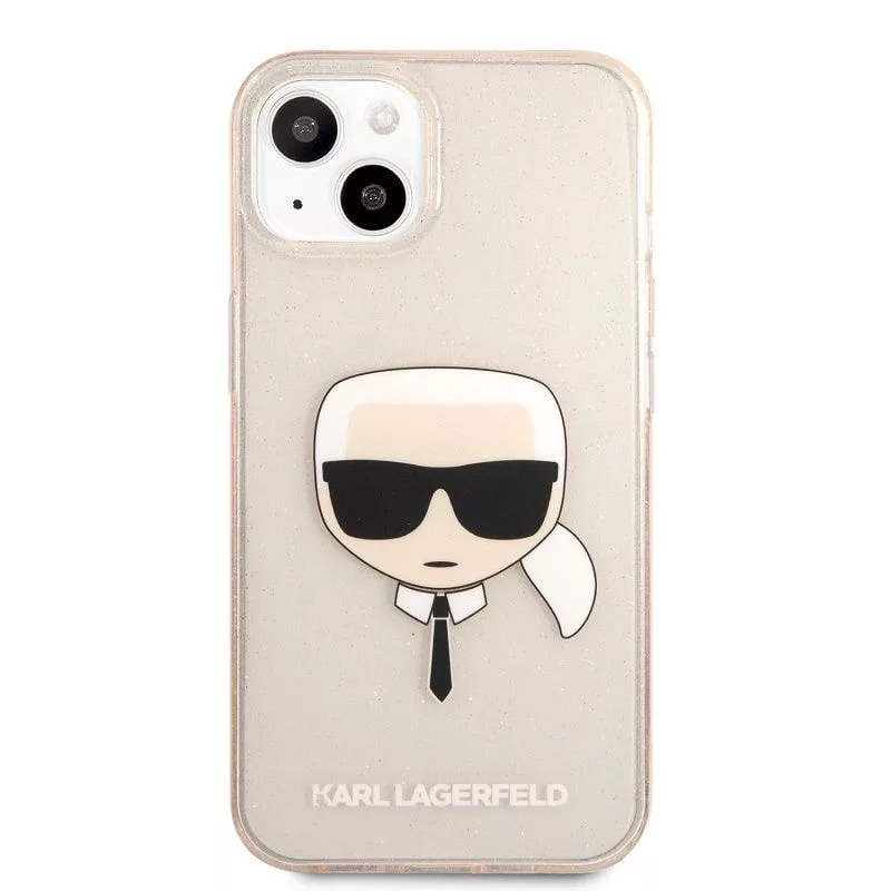 Karl Lagerfeld Apple iPhone 13 TPU Full Glitter Head Case Gold