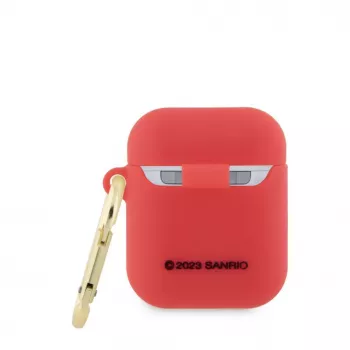 Hello Kitty Apple AirPods 1/2 Hülle Silikon 3D Kitty Head Rot