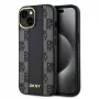 DKNY Apple DKNY PU Leather Checkered Pattern Magsafe Case for iPhone 15 Black