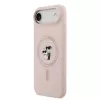 Karl Lagerfeld Liquid Silicone Karl and Choupette MagSafe Hülle für iPhone Air, Pink