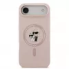 Karl Lagerfeld Liquid Silicone Karl and Choupette MagSafe Hülle für iPhone Air, Pink