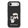 Karl Lagerfeld 3D Rubber Karl and Choupette Hülle für iPhone Air, Schwarz