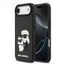 Karl Lagerfeld 3D Rubber Karl and Choupette Hülle für iPhone Air, Schwarz