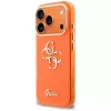 Guess IML 4G Script Metal Case für iPhone 17 Pro, Orange