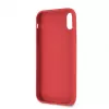 Guess Apple iPhone XR Debossed PU Leather Hard Case Peony Red