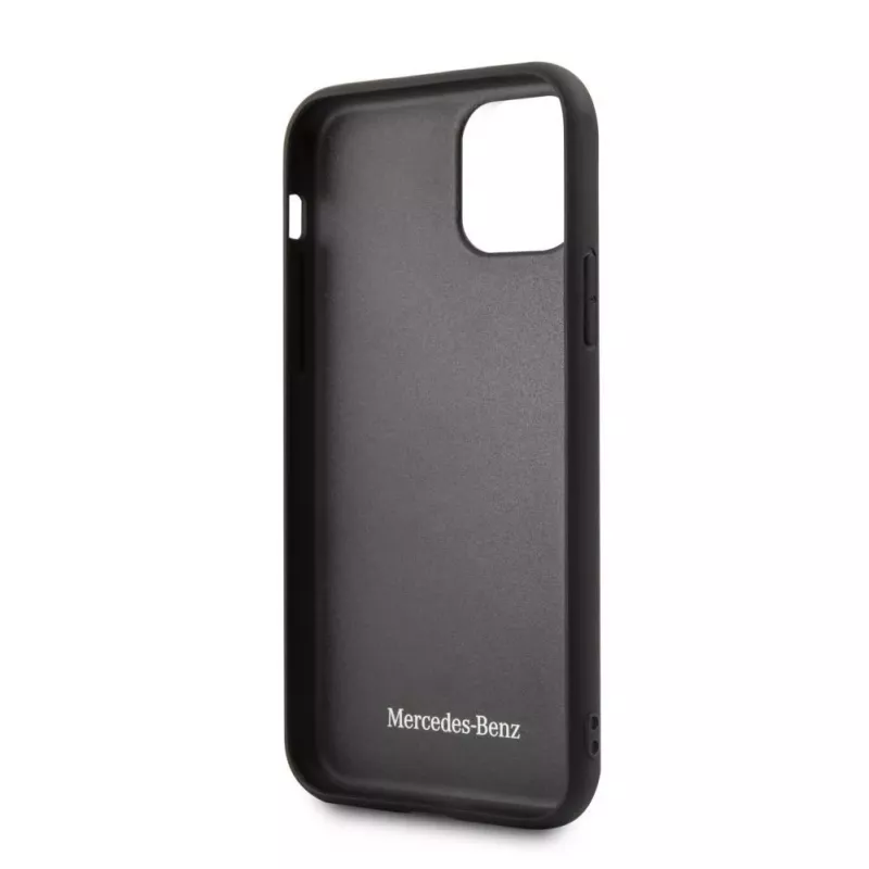 Mercedes-Benz Apple iPhone 11 Pro Quilted Genuine Leather Case Blau